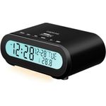 LogiLink SC0121, Radio-Wecker mit Temperaturanzeige, Einschlaf-Timer und USB Port, schwarz