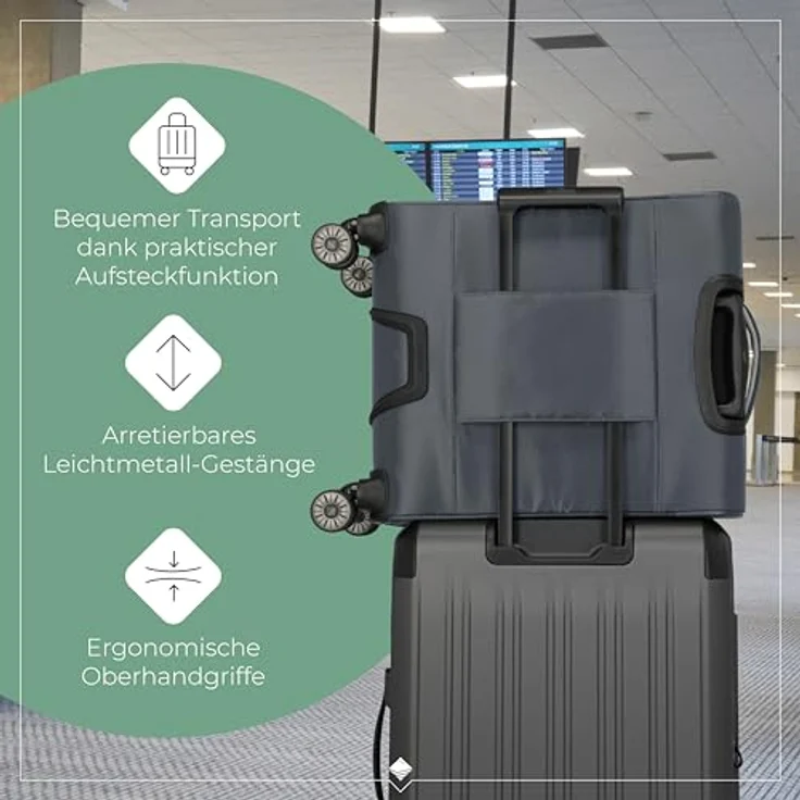 Travelite JETPACK Handgepäck Koffer, kompaktes Weichgepäck mit 4 Rollen, integriertes Zahlenschloss, 55x40x23 cm, 41 l, Anthrazit – Bild 5