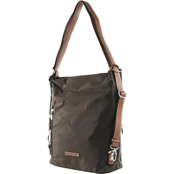 Picard Sonja Umhängetasche und Rucksack, ultraleichtes Feinnylon, braun, 12 L Volumen, wandelbar – Bild 4