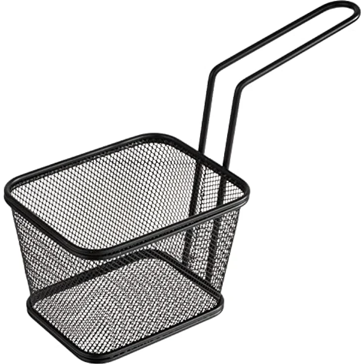 APS 40627 SNACKHOLDER, Servier-Frittierkorb aus Edelstahl, 13 x 10,5 cm, schwarz, Höhe 9 cm – Bild 2