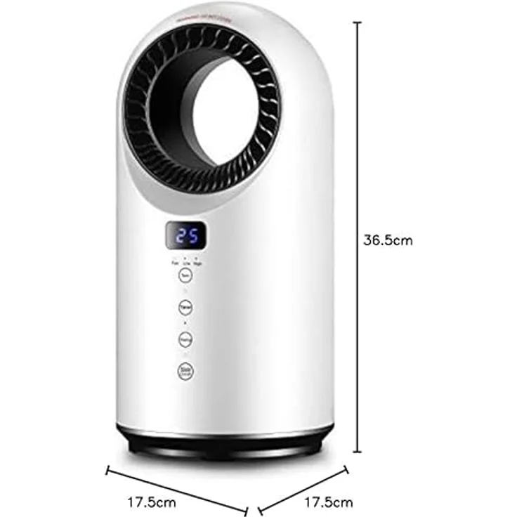 Melchioni STORM Heizlüfter Keramik ohne Flügel, LED-Display, Timer 12 H, Oszillation, 1000 W/1500 W, weiß – Bild 2