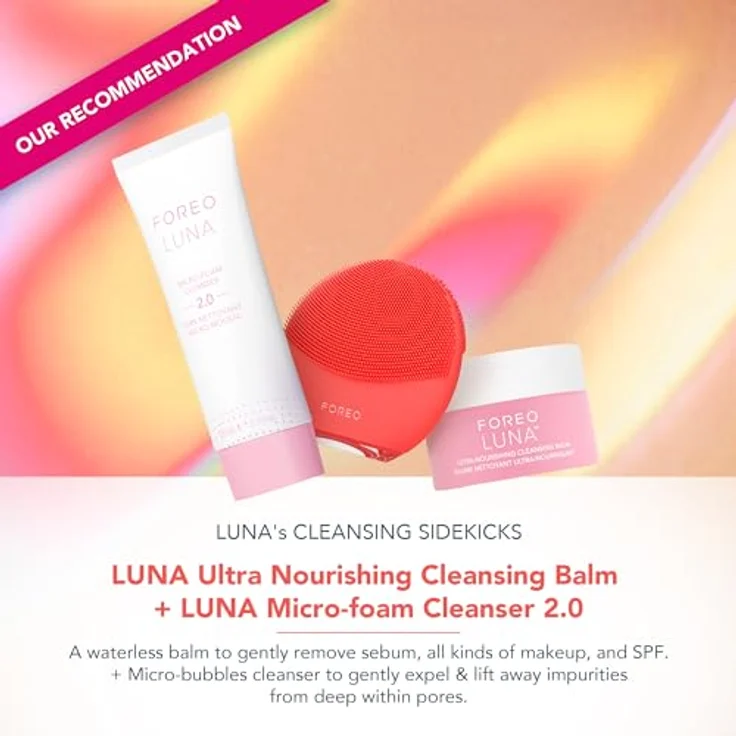 FOREO LUNA™ 4 mini Coral, Gesichtsreinigungsbürste mit 8.000 T-Sonic™ Pulsationen, zweiseitiger Anwendung und 30-sekündigem Glow-Boost-Modus – Bild 4