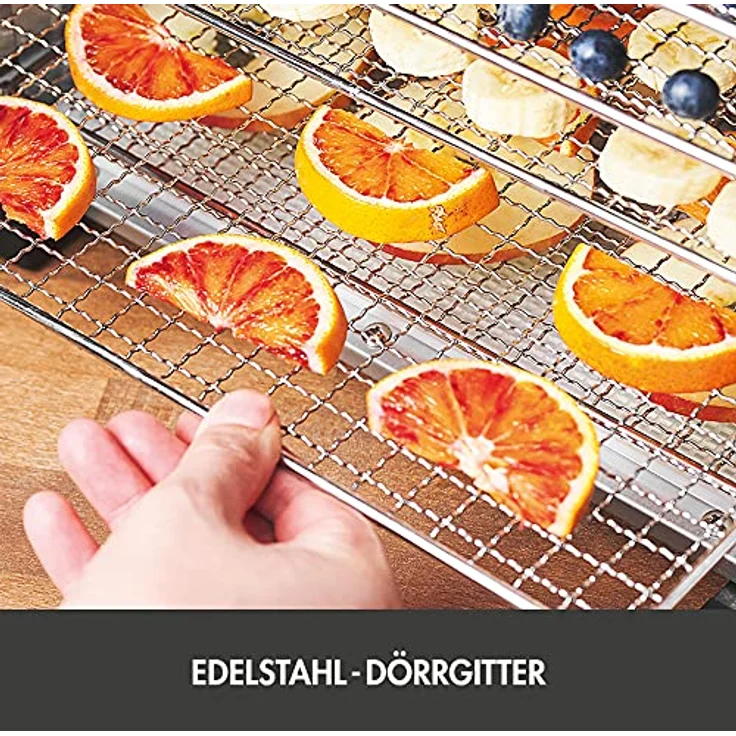 Gastroback DESIGN DÖRRAUTOMAT PRO, 600 Watt, 6 Dörrgitter, Edelstahl, schwarz, 24-Stunden-Timer – Bild 6