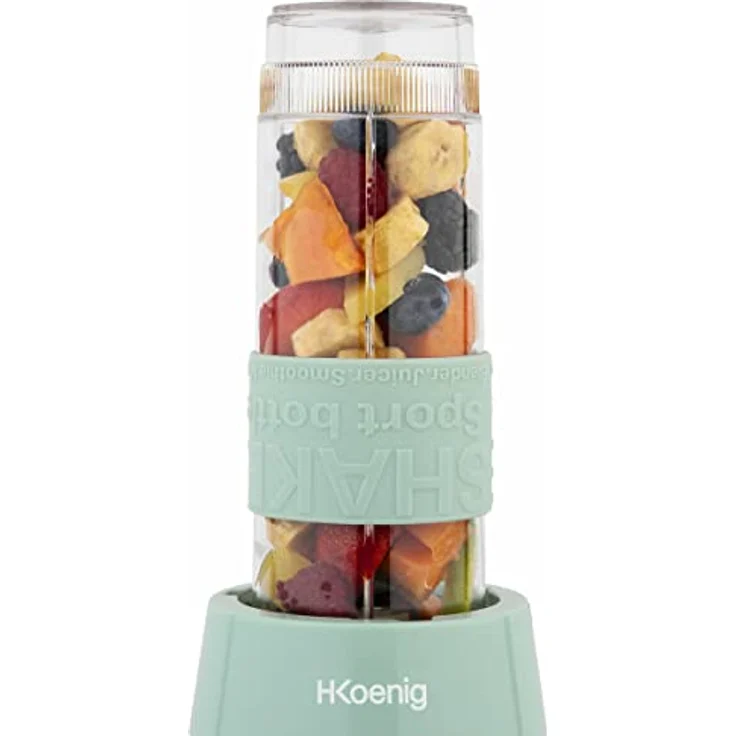 H.Koenig SMOO18 Smoothie-Maker, Edelstahl, 4 Klingen, 0,57L, silber, mint – Bild 8
