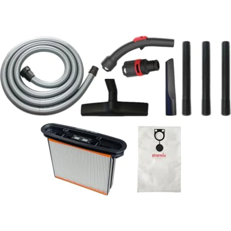 Starmix ISC L-1418 Mono, Industriestaubsauger Staubklasse L mit 18L Behälter, 270 mbar Unterdruck, 69 l/s, manuell aktivierbare Filterabreinigung, kompatibel mit Dustfixx Vorabscheider – Bild 2