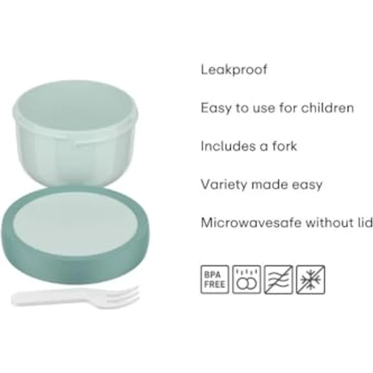 Mepal Campus Fruchtbox, 300 ml mit integrierter Gabel, spülmaschinen- und mikrowellengeeignet – Bild 3