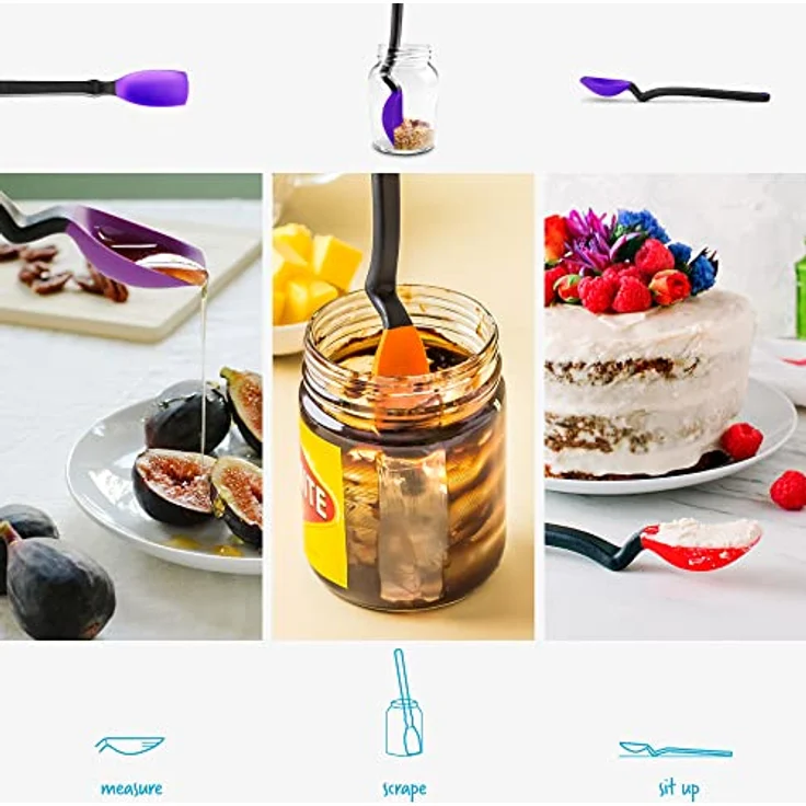 Dreamfarm DFSU2805 Silicone Pro-Grade Mini-Supoon, violett, hochwertiges Silikonwerkzeug für präzises Kochen – Bild 3