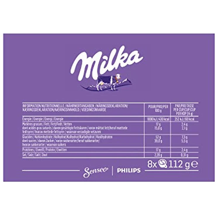 Senseo Milka Choco Pads 10er Set, Schokoladengetränk, Kakaogetränk, Kaffeepads, 10 x 8 Pads - Portionen – Bild 3