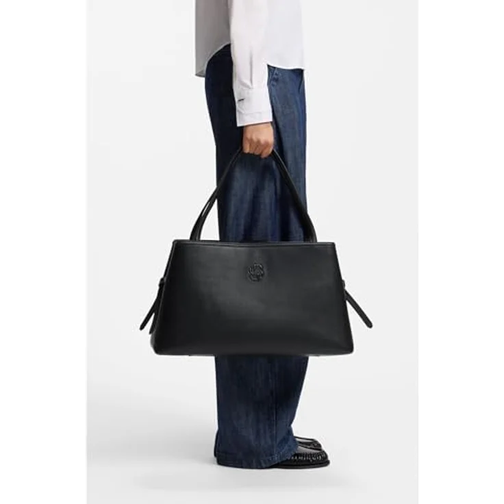 Boss Anett Shopper Tasche, 45 cm, schwarz, 100% Kunstleder – Bild 2