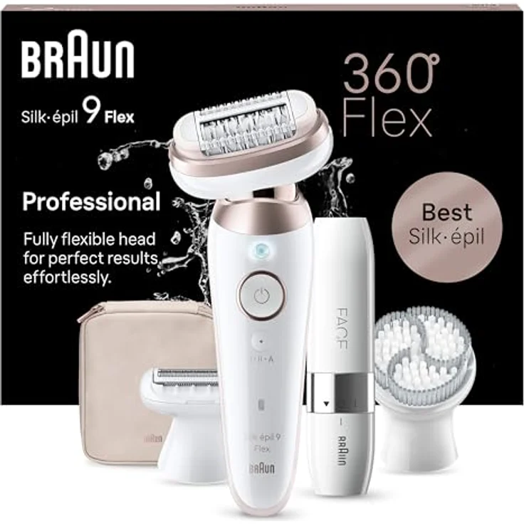 Braun Silk-épil 9 Flex 9-306 3D, Weiß/Rosa Titan – Bild 1
