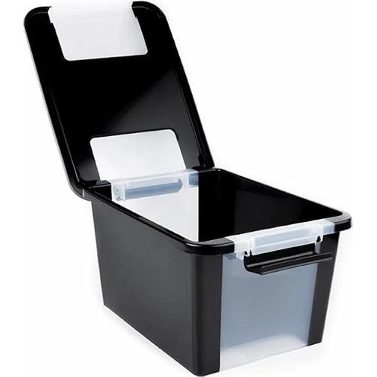 PROREGAL Mehrzweck Aufbewahrungsbehälter STORAGE 10er Set mit Deckel | 11 Liter | Schwarz | Robustes bruchsicheres Material | Verschiedene Größen verfügbar – Bild 3