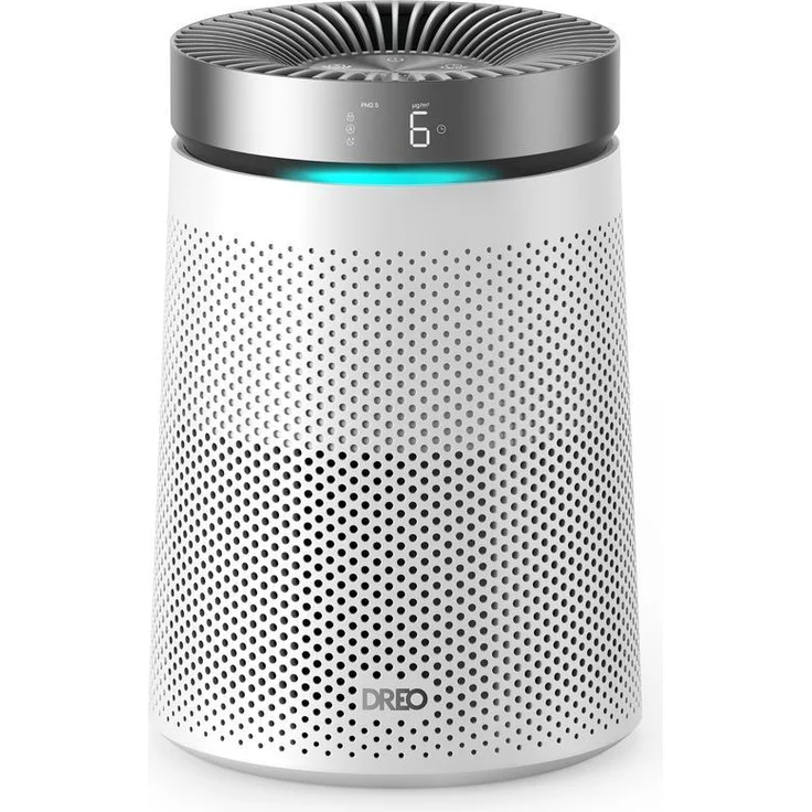 Dreo TurboSilent Air Purifier 606 5-in-1, HEPA-Luftreiniger mit antibakterieller Funktion, weiß, leise mit 12-Stunden-Timer
