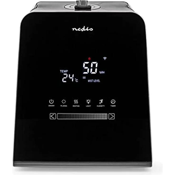 Nedis HUMI150BKW SmartLife Luftbefeuchter | Selbstregulierend mit Hygrometer und Plasmacluster-Funktion | 5.5 l | Timer | Fernbedienung | Nachtmodus | Schwarz – Bild 2