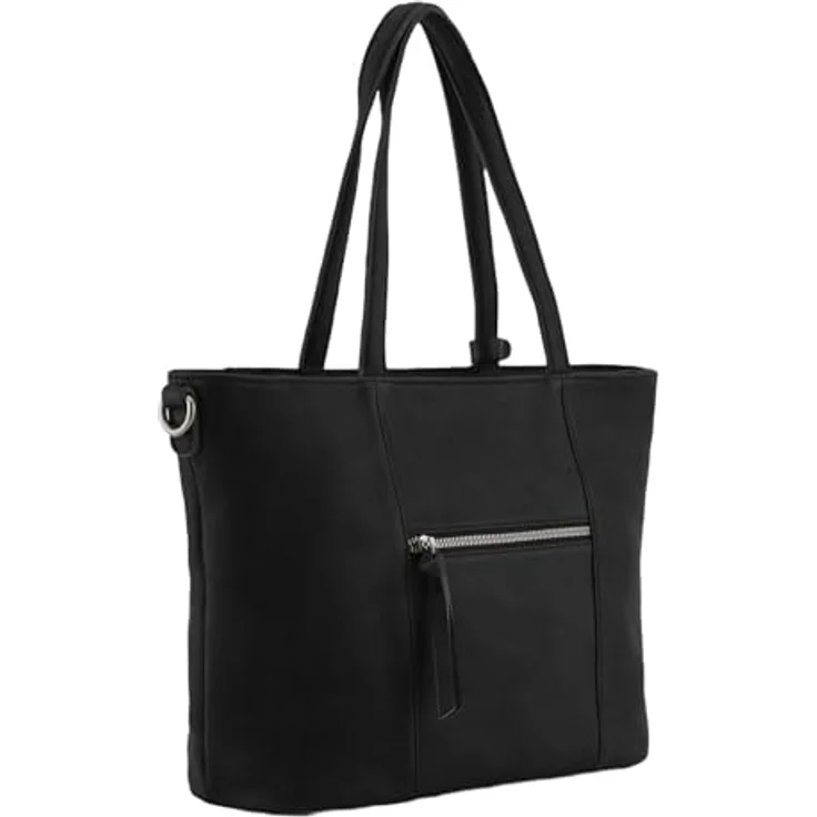 FredsBruder My Forever Friend Shopper Tasche, 41 cm, 100% Leder, schwarz – Bild 2