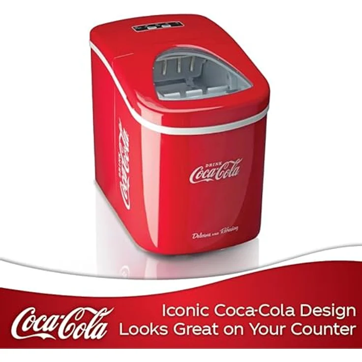 Salco Coca-Cola Eiswürfelmaschine SEB-14CC, Rot, Eiswürfel in 8-13 Minuten, mit Flaschenöffner COCA-COLA – Bild 6