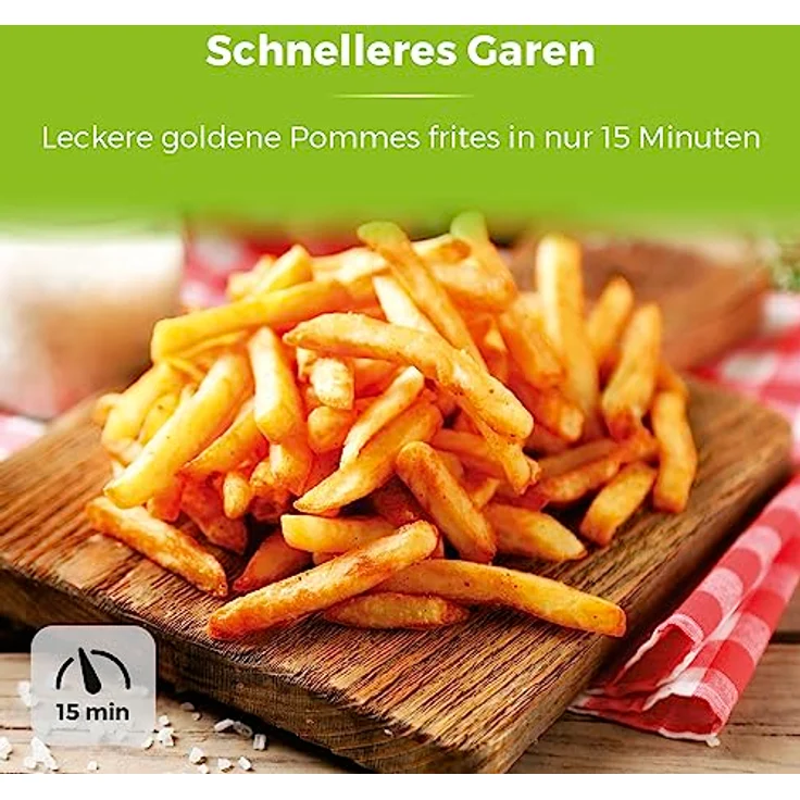 Tower T17021 Heißluftfritteuse für die Ganze Familie mit Schneller Luftzirkulation - 60-Minuten-Timer - Airfryer 4,3L 1500W - Schwarz – Bild 4