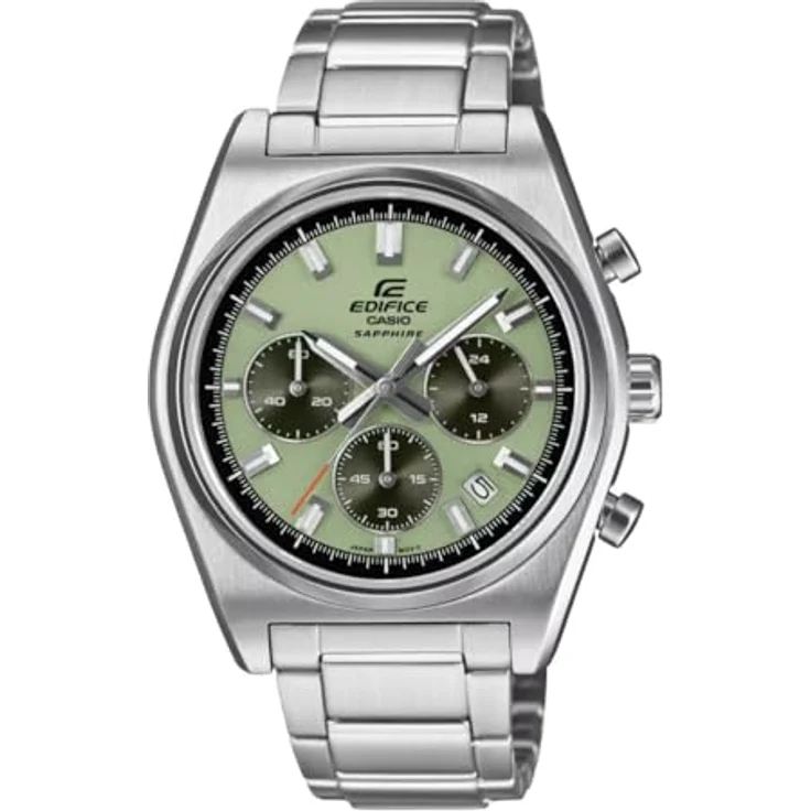 Casio EFB-730D-3AVUEF Herren Armbanduhr, Sportlicher Chronograph mit grauem Zifferblatt, Edelstahlarmband, 10 bar wasserdicht, Kalenderfunktion, 24-Stunden-Anzeige – Bild 1