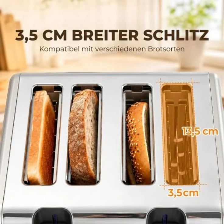 HOMCOM Wasserkocher und Toaster Set, 1,7 l Schnellkoch-Wasserkocher und 4-Scheiben-Toaster, Silber – Bild 7