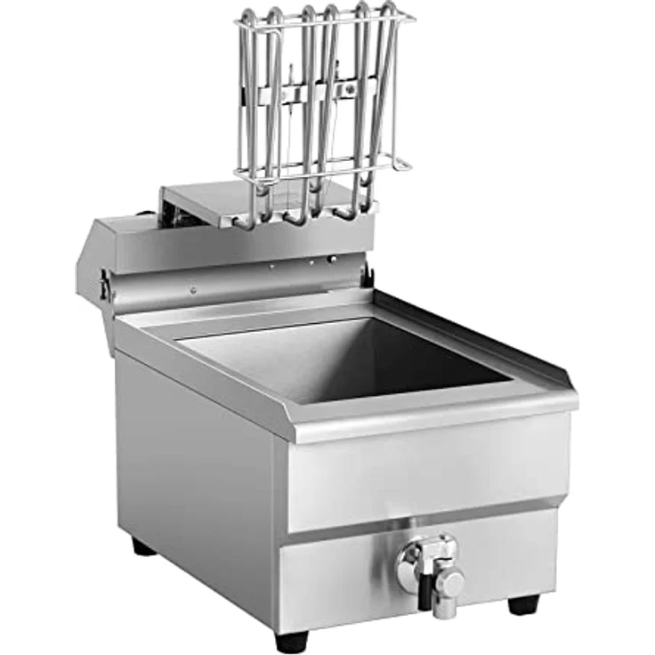 Royal Catering RCEF-16EHB Elektro-Fritteuse 16 Liter - 6000 W - Ablasshahn - Kaltzone - Edelstahl – Bild 3