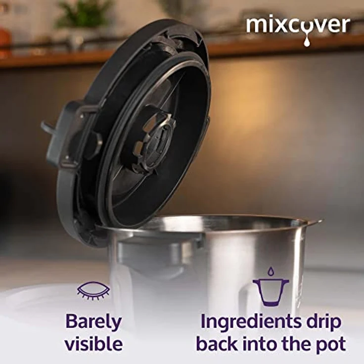 mixcover Deckelhalter kompatibel mit Monsieur Cuisine Connect und Monsieur Cuisine Smart Deckel, Tropfschutz zum Aufstellen und Abtropfen, Zubehör für Monsieur Cuisine Connect Monsieur Cuisine Smart – Bild 2