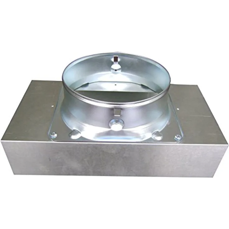 PKM Umluftweiche AT 150-7, Universal Dunstabzugshauben-Zubehör aus silbernen Metall, Wandbefestigung, 150 mm Anschlussgröße