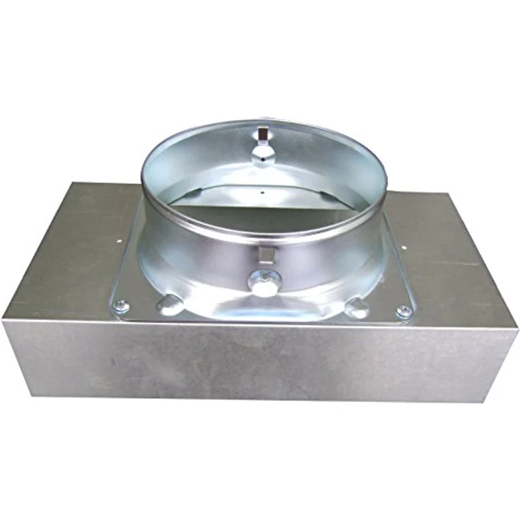 PKM Umluftweiche AT 150-7, Universal Dunstabzugshauben-Zubehör aus silbernen Metall, Wandbefestigung, 150 mm Anschlussgröße – Bild 1