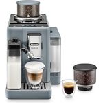 De'Longhi Rivelia EXAM440.55.G Kaffeemaschine mit LatteCrema Hot, automatischer Milchaufschäumer, kompakte Größe, 16 Rezepte, Farb-Touchscreen, Grau