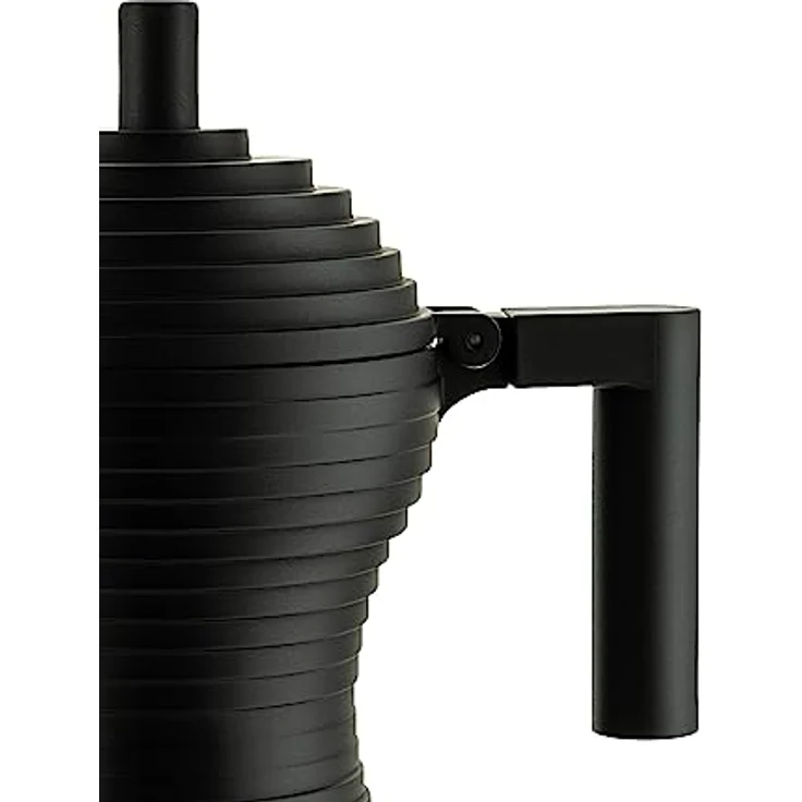 Alessi Pulcina, Espressokocher schwarz, 15 cl mit innovativem Wassersystem für volles Kaffeearoma – Bild 4