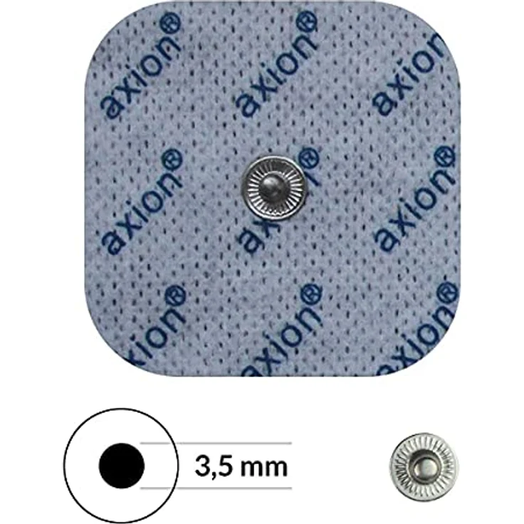 Axion Elektrodenpads TENS-EMS-Geräte Anschlusskabel, Set 2 St., 3.5mm Druckknopfanschluss für verlustfreie Reizstromübertragung – Bild 5