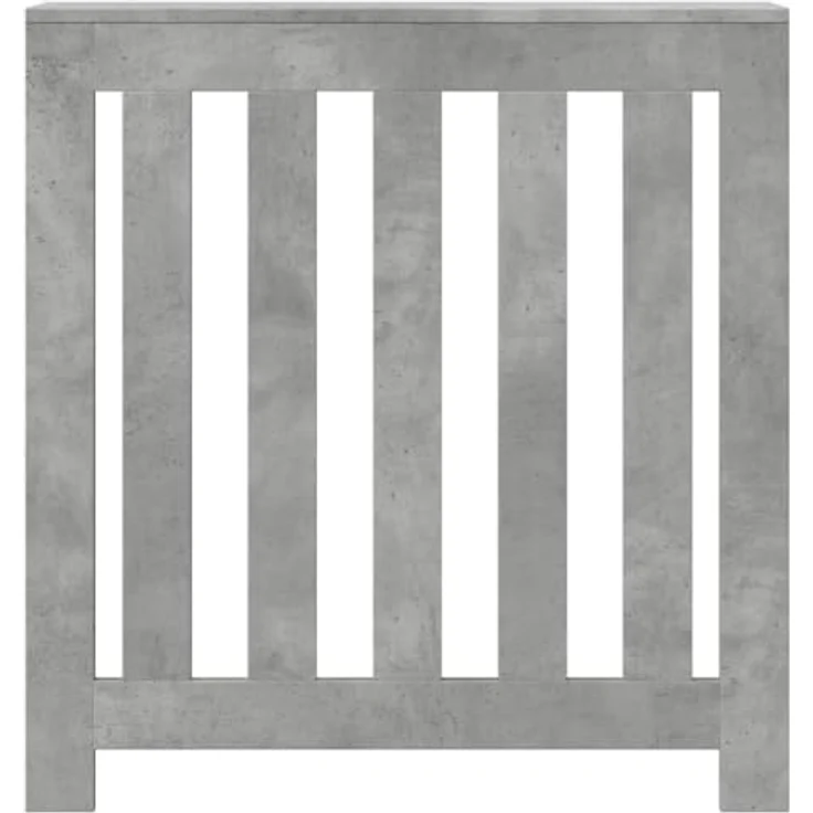 vidaXL Heizkörperverkleidung Betongrau, Holzwerkstoff 78x20x82 cm mit modernem Latten-Design und pflegeleichter Oberfläche – Bild 5