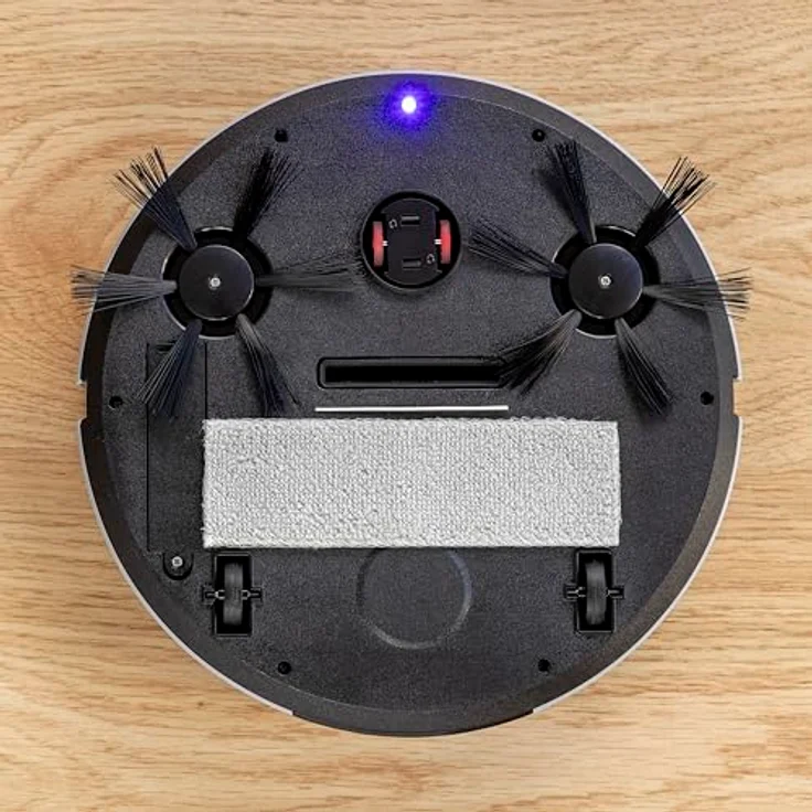InnovaGoods Multifunktionaler wiederaufladbarer Staubsaugerroboter 5 in 1 Varob, Grau - Kompakt, leise, Desinfektions-UV-Licht, Luftbefeuchter, Aroma-Diffusor – Bild 5