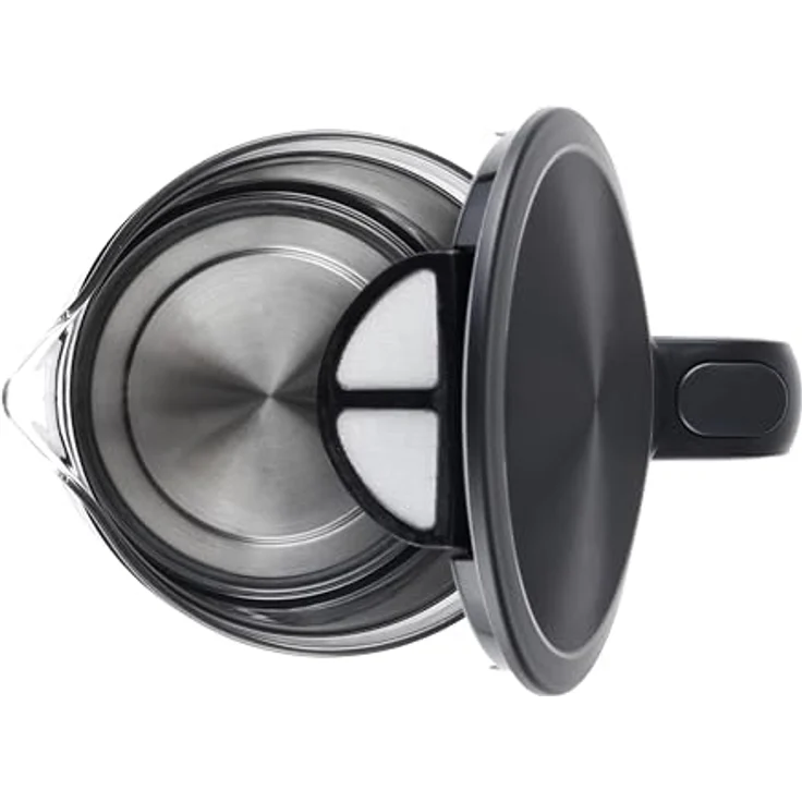 grossag Wasserkocher WK 24.07, Schwarz, abnehmbarer 1,7 Liter Glas-Topf mit 5 variablen Temperaturstufen – Bild 3