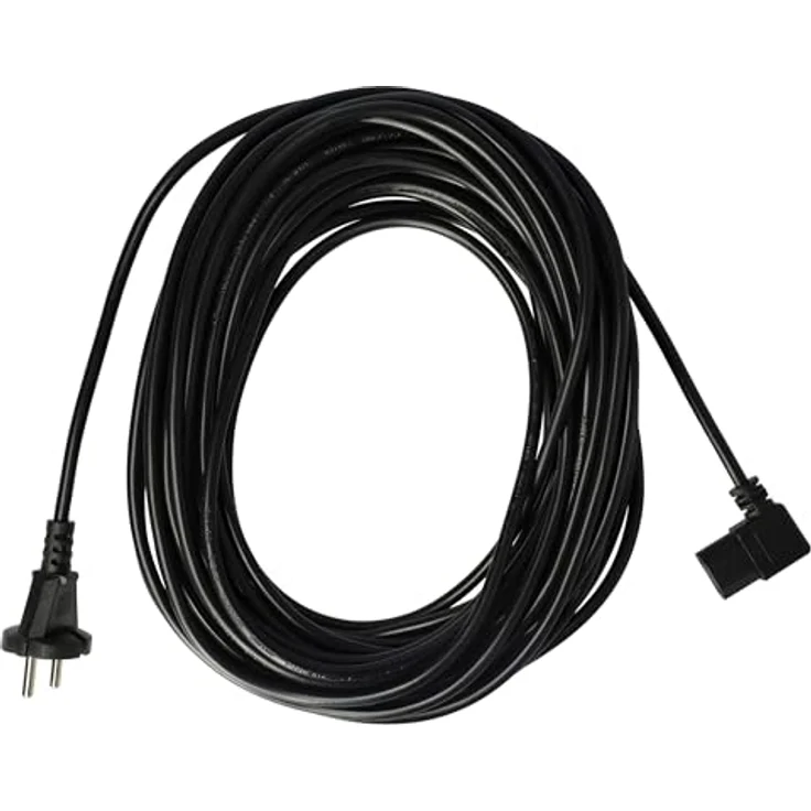 vhbw Stromkabel kompatibel mit Sebo 350 Evolution, 370 Evolution, 300 Evolution Staubsauger - 15 m Kabel, Anschlusskabel - Flexibles schwarz- FarbechieSchließe.inWeitere.unklare.informationen.ein. – Bild 1