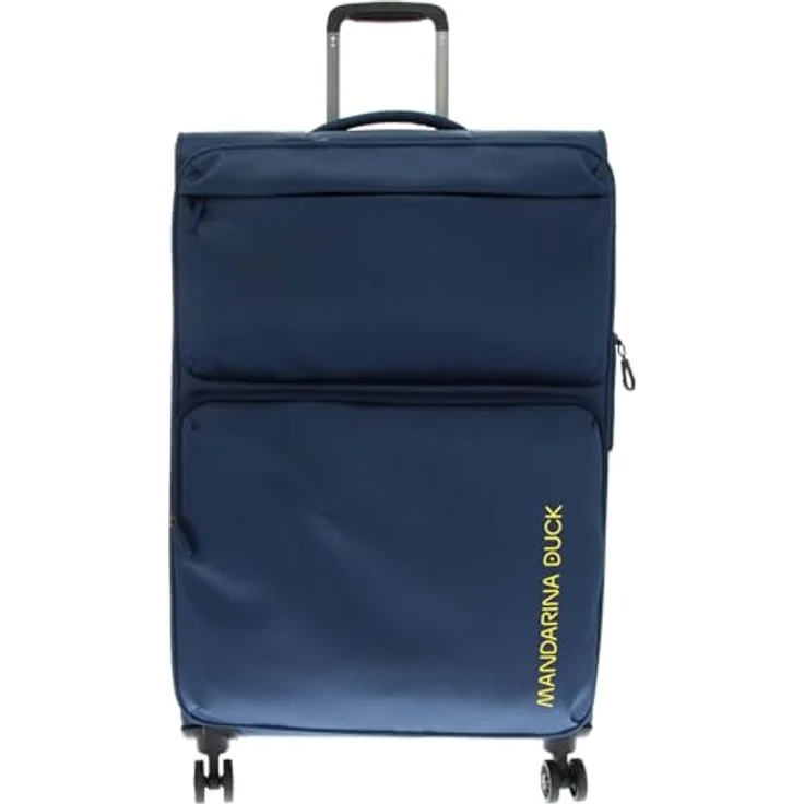Mandarina Duck Zephyr Trolley Large EXP, Trolley grande espandibile in tessuto morbido ad effetto 3D, leggero e pratico, blu – Bild 3