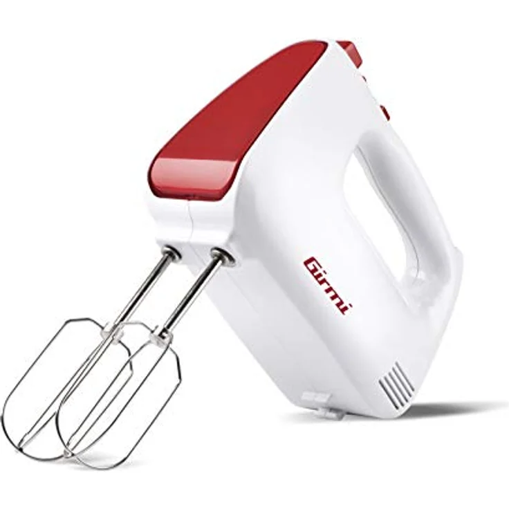 Girmi SB41 Elektrorührer, 400 W Handmixer mit 5 Geschwindigkeiten und Turbo-Funktion, Edelstahl-Rührer und Knethaken – Bild 3