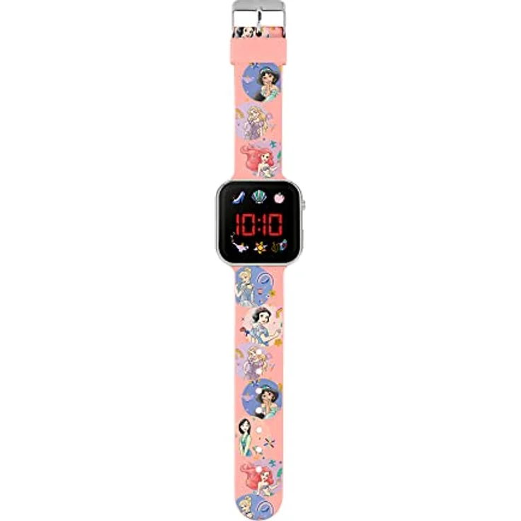 Disney Princess PN4398, Mädchen Armbanduhr mit pinkem Silikonarmband und LED-Display – Bild 2