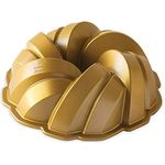 Nordic Ware NW 95577 Kuchenform zum 75. Jahrestag, geflochtenes Seil, goldfarben, 12 Tassen Fassungsvermögen, Backformen