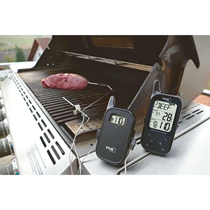 TFA Dostmann Küchen-Chef Digitales Bratenthermometer-Grillthermometer Funk, 2 Einstechfühler zur Messung der Ofen- und Kerntemperatur – Bild 5