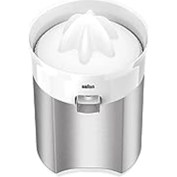 Braun CitrusQuick 5 CJ5050 WH Zitruspresse, Direkter Saftauslauf, Anti-Tropf-Auslauf, Start/Stopp-Automatik, einfache Reinigung, Direktserviersystem, Inklusive Schutzdeckel, 60W, Weiß – Bild 3