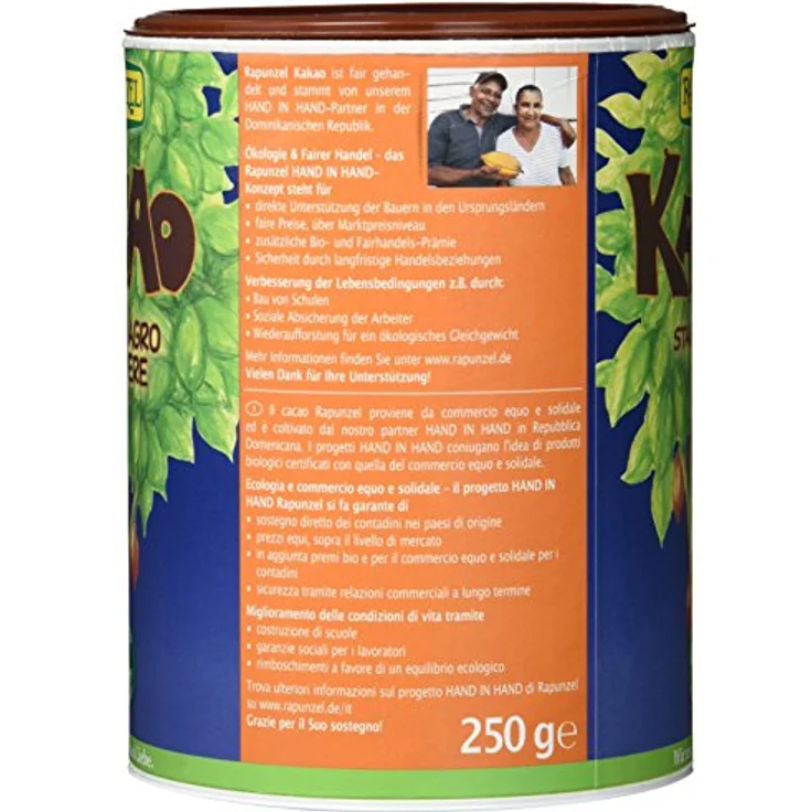Rapunzel Kakaopulver stark entölt, 250 g Bio – Bild 2