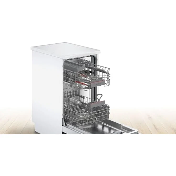 Bosch Serie 4, Freistehender Geschirrspüler, 45 cm, Weiß, SPS4HKW49E – Bild 3