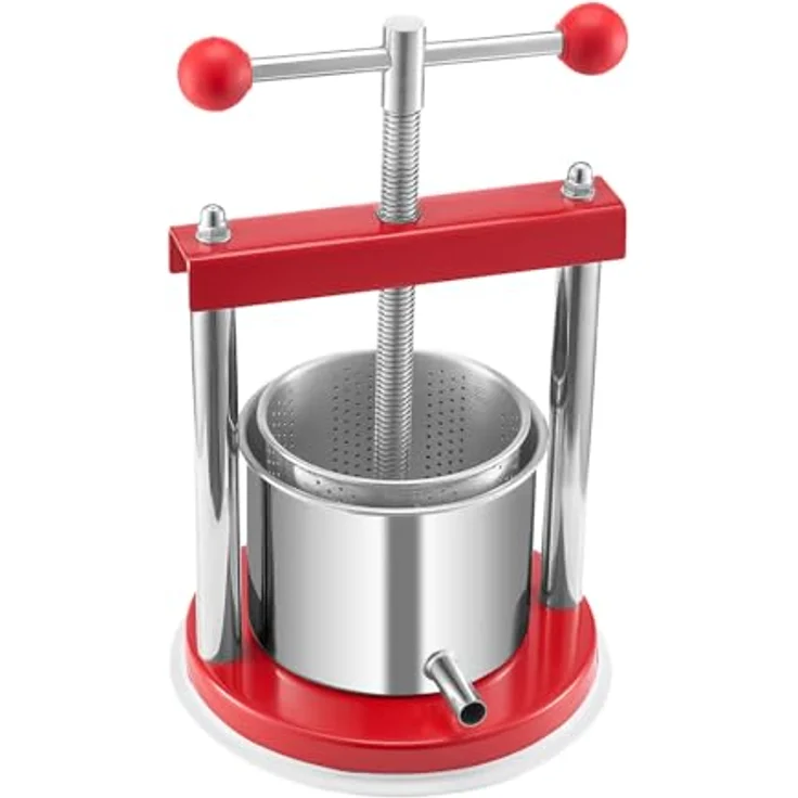 VEVOR Obstweinpresse Apfelmühle (1,65 L) mit 2 Edelstahlfässern, manueller Entsafter und robustem Design für gesunden Saft – Bild 12