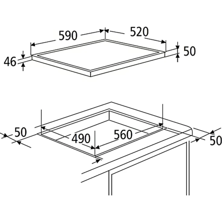 PKM Glaskeramik Kochfeld 60cm rahmenlos Touch Control Timer Funktion – Bild 3