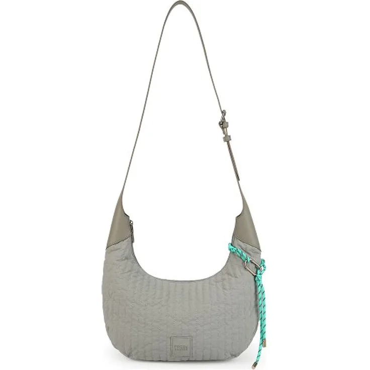 FredsBruder Just Flow Umhängetasche 37 cm, grau, aus 100% Nylon mit den Maßen 37 cm x 9 cm x 22 cm