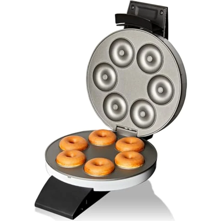 Cloer Küchenmaschine 6121, Donut Maker in elegantem Weiß-Schwarz – Bild 6