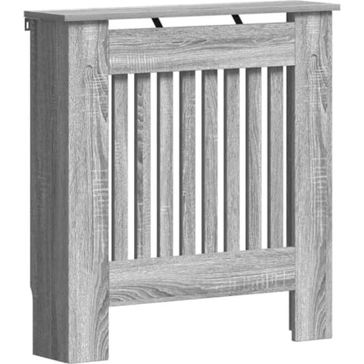 vidaXL Heizkörperabdeckung Graues Sonoma, 78 x 19 x 81,5 cm, moderner dekorativer Wärmeschutz aus Holzwerkstoff, kindersicher und mit praktischem Regal – Bild 1