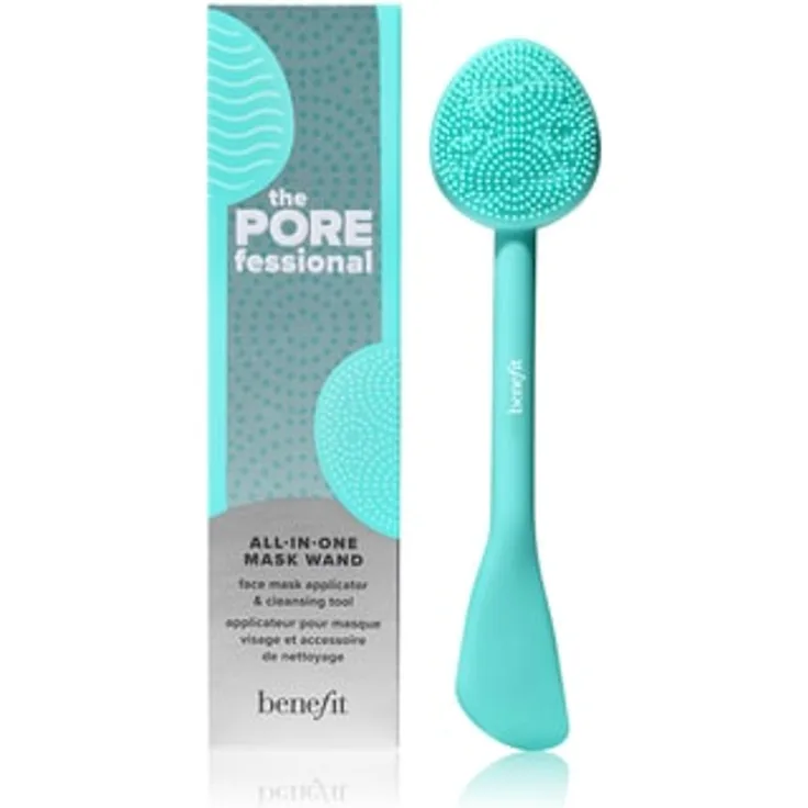 Benefit Cosmetics The POREfessional All-In-One Mask Wand Gesichtsbürste, doppelseitiger Silikonapplikator zum Auftragen, Massieren und Peelen von Gesichtsmasken und Reinigern