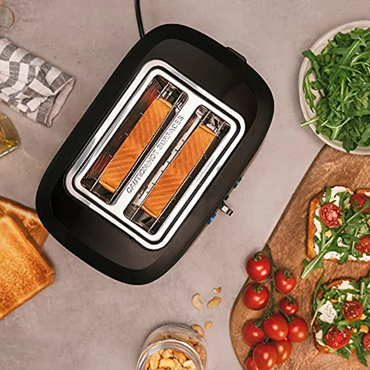 Cecotec Toast&Taste 9000, Doppel-Toaster 980 W mit 2 extra breiten Schlitzen, schwarz – Bild 3