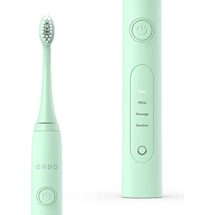Ordo Sonic+ Elektrische Zahnbürste Advanced Smart Tech, 4 Putzmodi, wiederaufladbarer Akku, Silikon-Polierelement, USB-Ladegerät für Erwachsene, Mintgrün – Bild 3