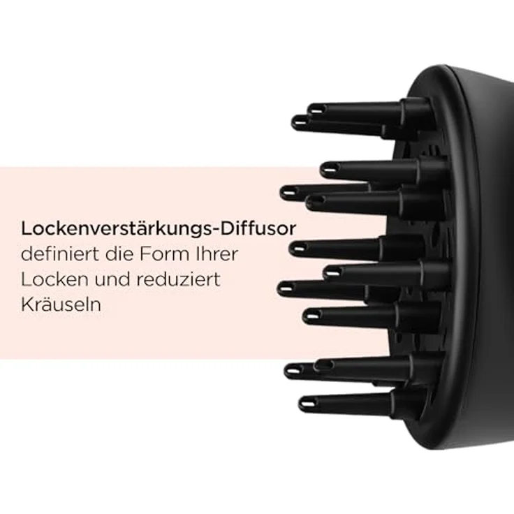 Revlon Haartrockner mit Luftstromregelung || kompakter Trockner mit Frisierdüse und Lockenverstärkungs-Diffusor, 2000W || RVDR5320 – Bild 4